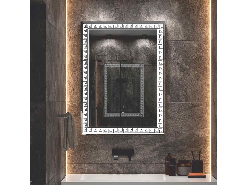 Прямоугольное Зеркало для ванной комнаты Apollo LED